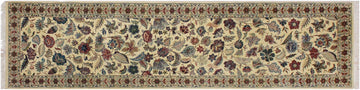 handmade Traditional Gulberg Beige Green Hand Knotted RUNNER 100% WOOL area rug 3x10